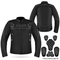 FEHER Waterproof Winter Motorcycle Riding Jacket – 7-Piece CE Level 1 Armor, 600D Oxford, Thermal Lining