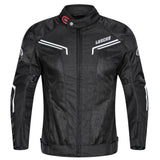 LYSCHY Breathable Armor Racing Jacket – 5-Piece CE Armor, Oxford + Mesh Shell, YKK Zippers, Adjustable