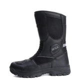 ARCX Vented Men's Motorcycle Touring Boots – Perforated Full-Grain Leather, Sandwich Mesh, ESA Ankle Protection, Rubber + EVA Outsole