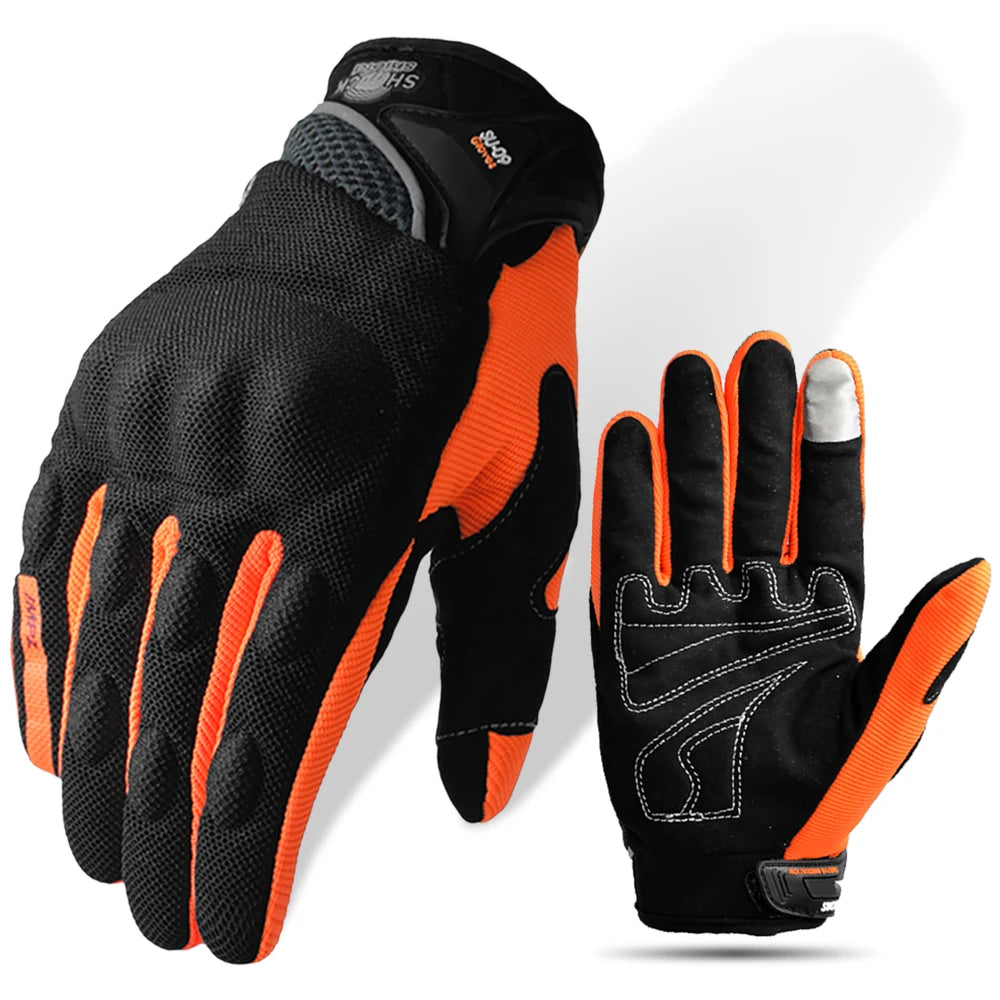 SUOMY Motorcycle Riding Gloves – Lightweight Mesh, Touchscreen, PVC Palm Grip, 5 Colours