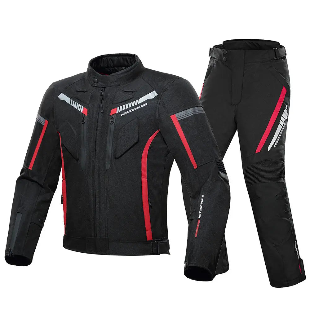 Ghost Racing Waterproof Protective Motorcycle Jacket – 600D Oxford, Removable Waterproof Membrane + Thermal Liner, 5-Point Padding