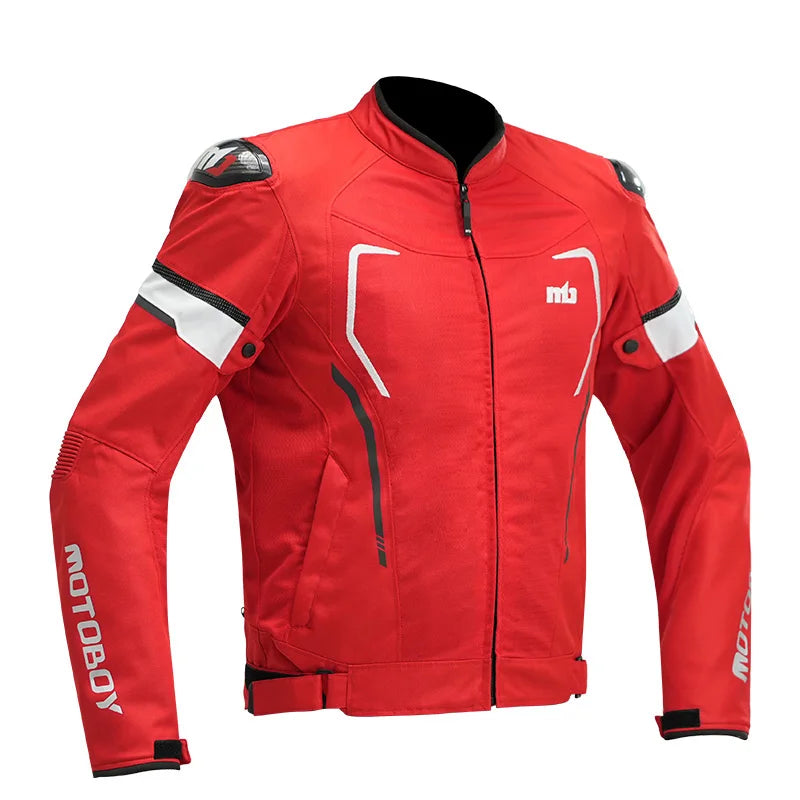 First Fiber Men's Motorcycle Riding Jacket – Abrasion-Resistant Oxford, Mesh Ventilation, External Sliders, TPU Shoulder