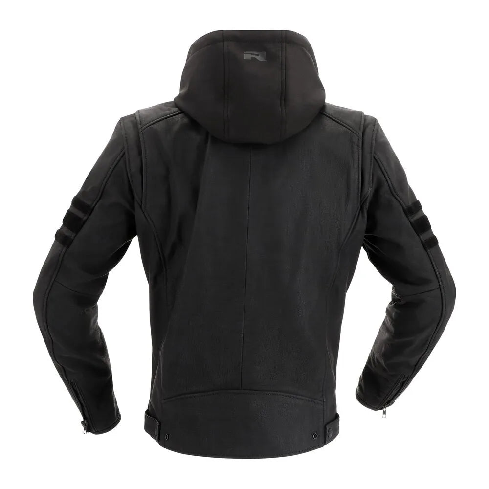 Men’s Perforated Cowhide Leather Motorcycle Riding Jacket – CE Armoured Racing Hoodie