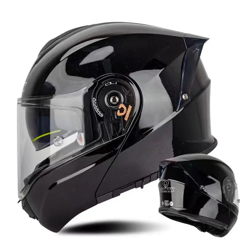 SOMAN SM965 Flip-Up Motorcycle Helmet – Double Visor Riding Protection