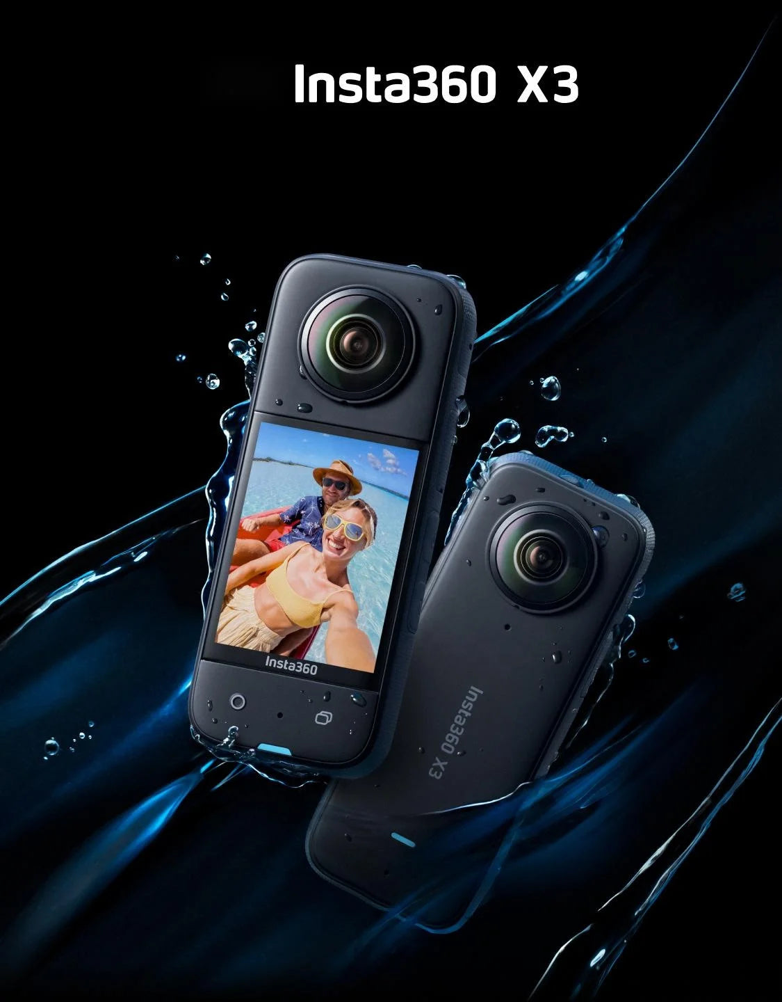 Insta 360 X3 Pro 5.7K Action Camera – 360° Wide Angle, Waterproof &amp; WiFi Sports Vlogging Camera