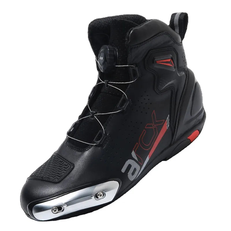 ARCX L60746 Perforated Leather Motorcycle Boots
