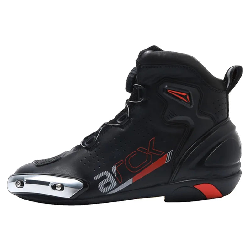 ARCX L60746 Perforated Leather Motorcycle Boots