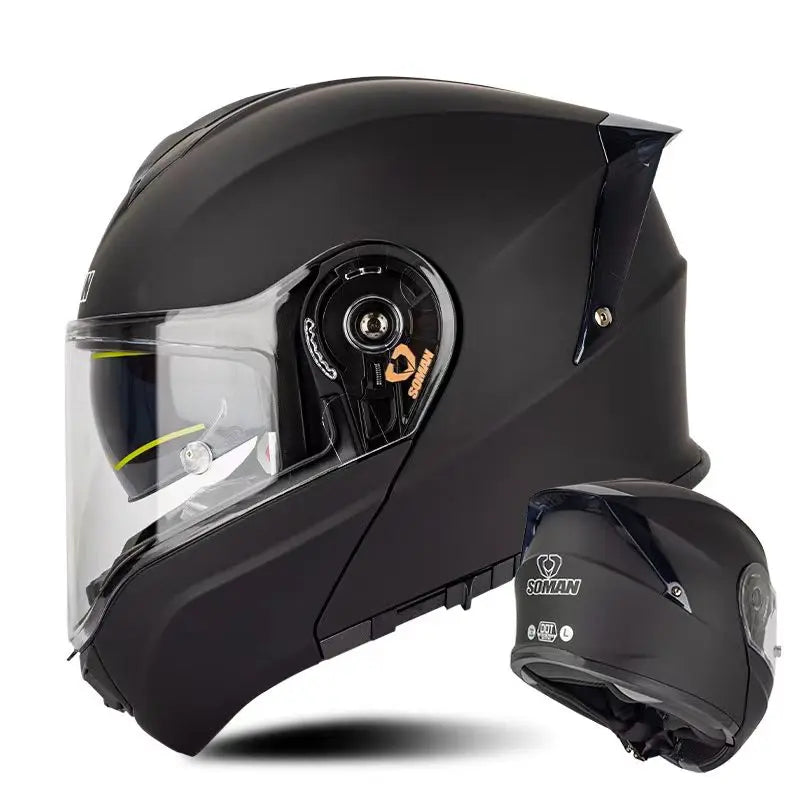 SOMAN SM965 Flip-Up Motorcycle Helmet – Double Visor Riding Protection