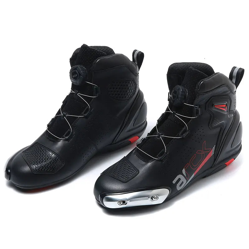 ARCX L60746 Perforated Leather Motorcycle Boots
