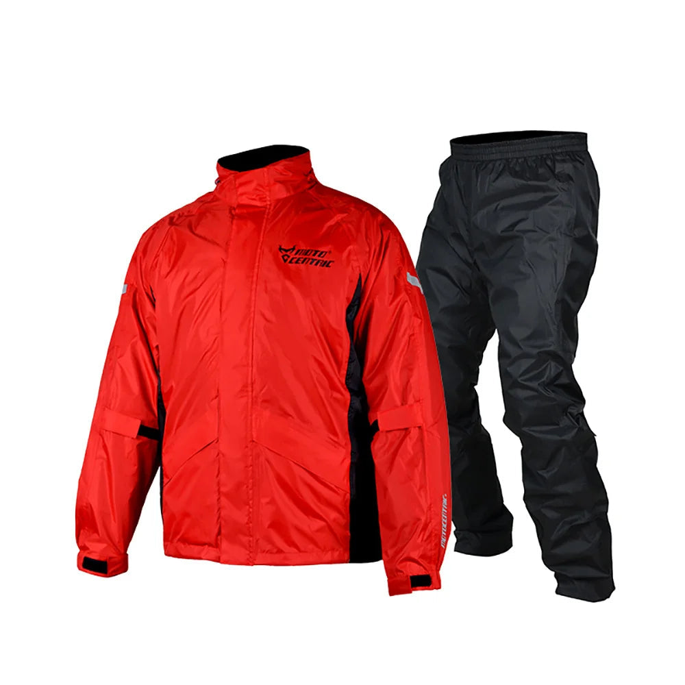 MOTOCENTRIC Waterproof Motorcycle Raincoat Suit – Windproof Riding Jacket &amp; Pants Set (MC-2111)