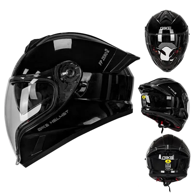 QIKE FP02 Dual Visor Full Face Motorcycle Helmet – ECE Approved Protection