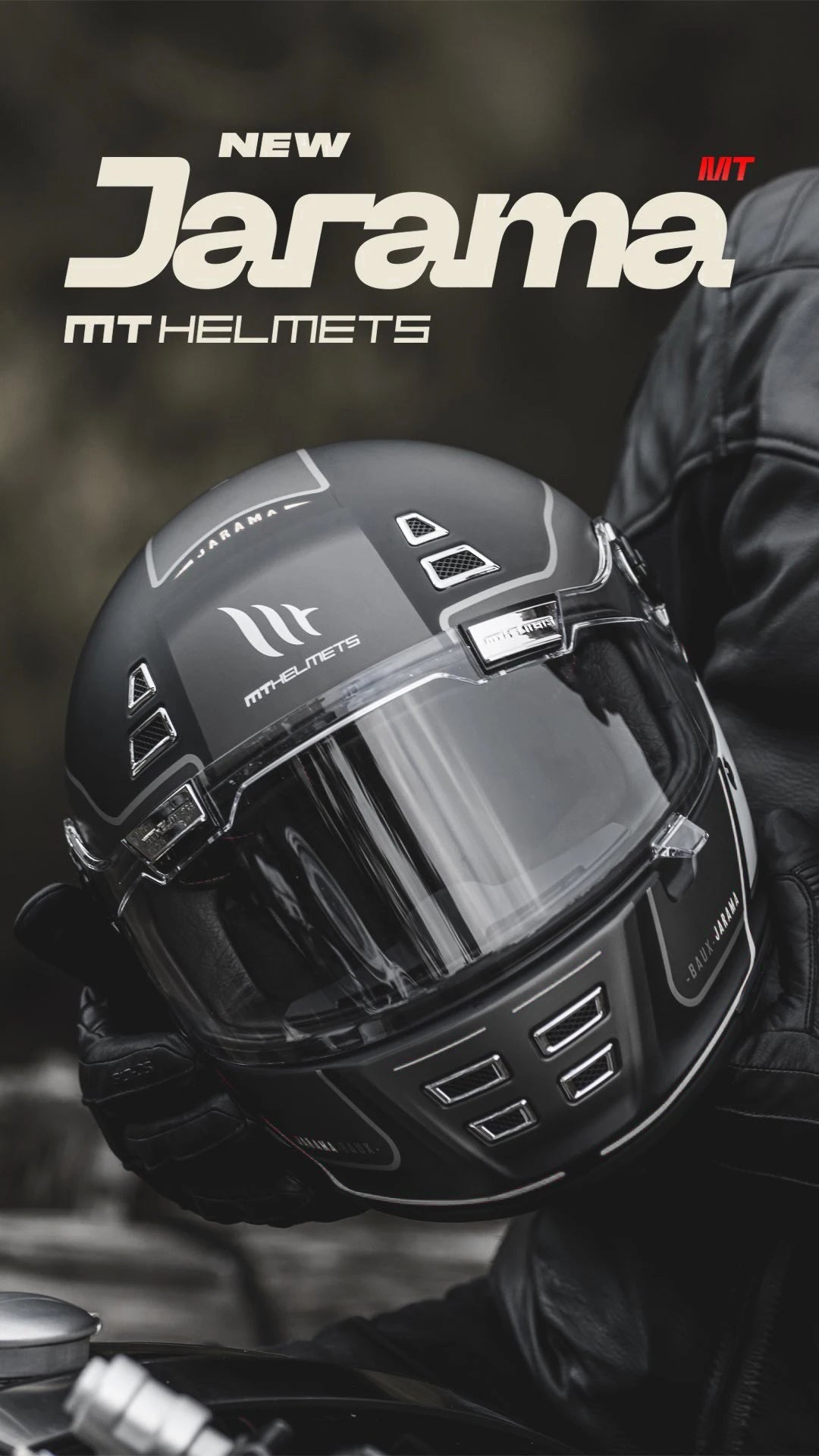 MT Helmets Jarama Full Face Motorcycle Helmet – DOT + ECE + CCC Certified, ABS Shell, Clear Visor