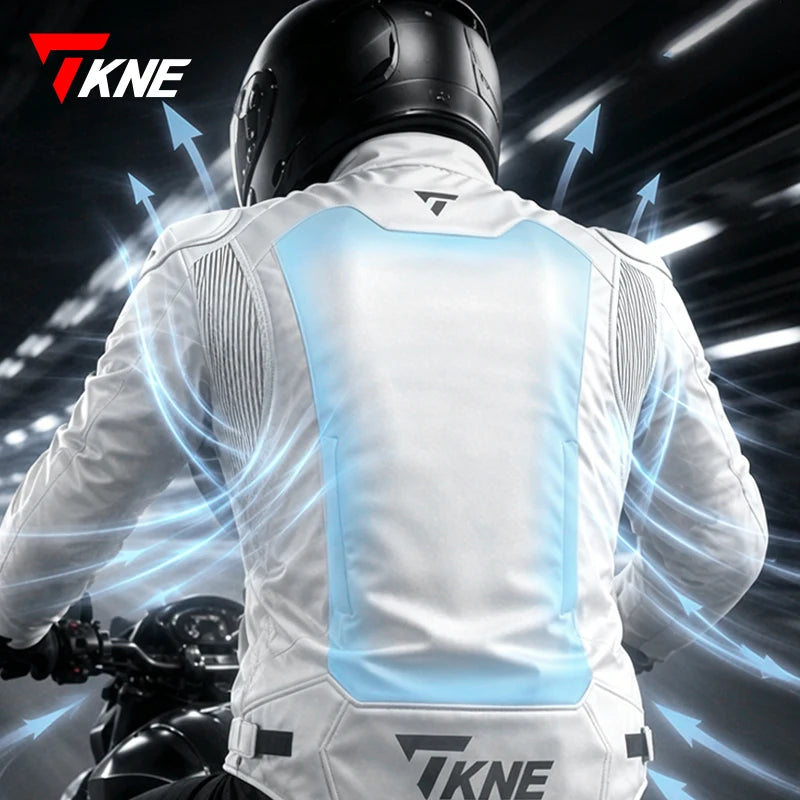 TKNE GP1 CE-Certified Motorcycle Riding Jacket – Unisex, TÜV Rheinland Tested, ESA Armour, Detachable Liner, Ventilated