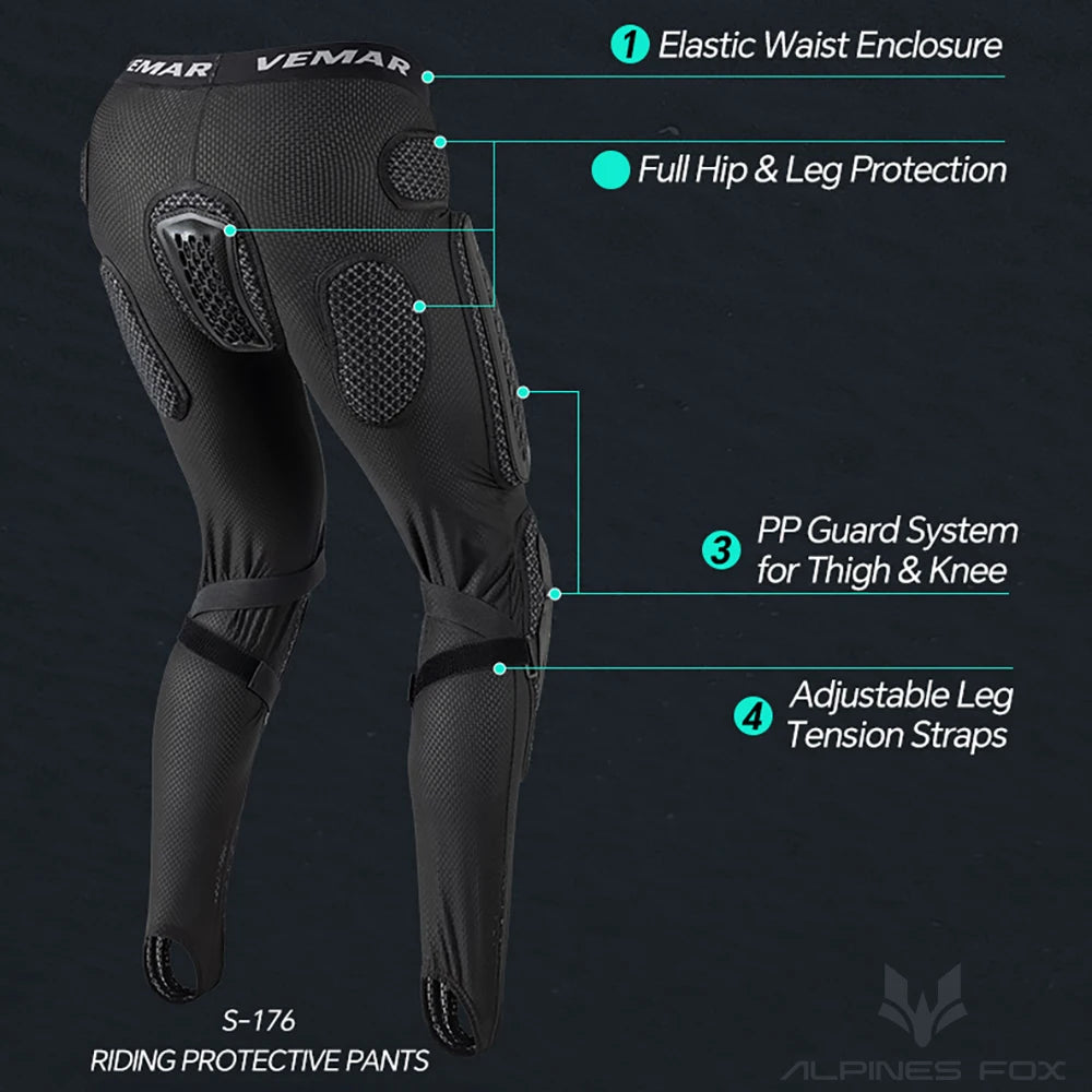 VEMAR S-176 Riding Protective Pants – Quick-Dry Breathable Motorcycle Base Layer