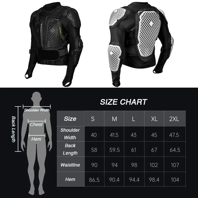 FR A1 Motorcycle Protective Jacket – Breathable Full Body Armour Protection