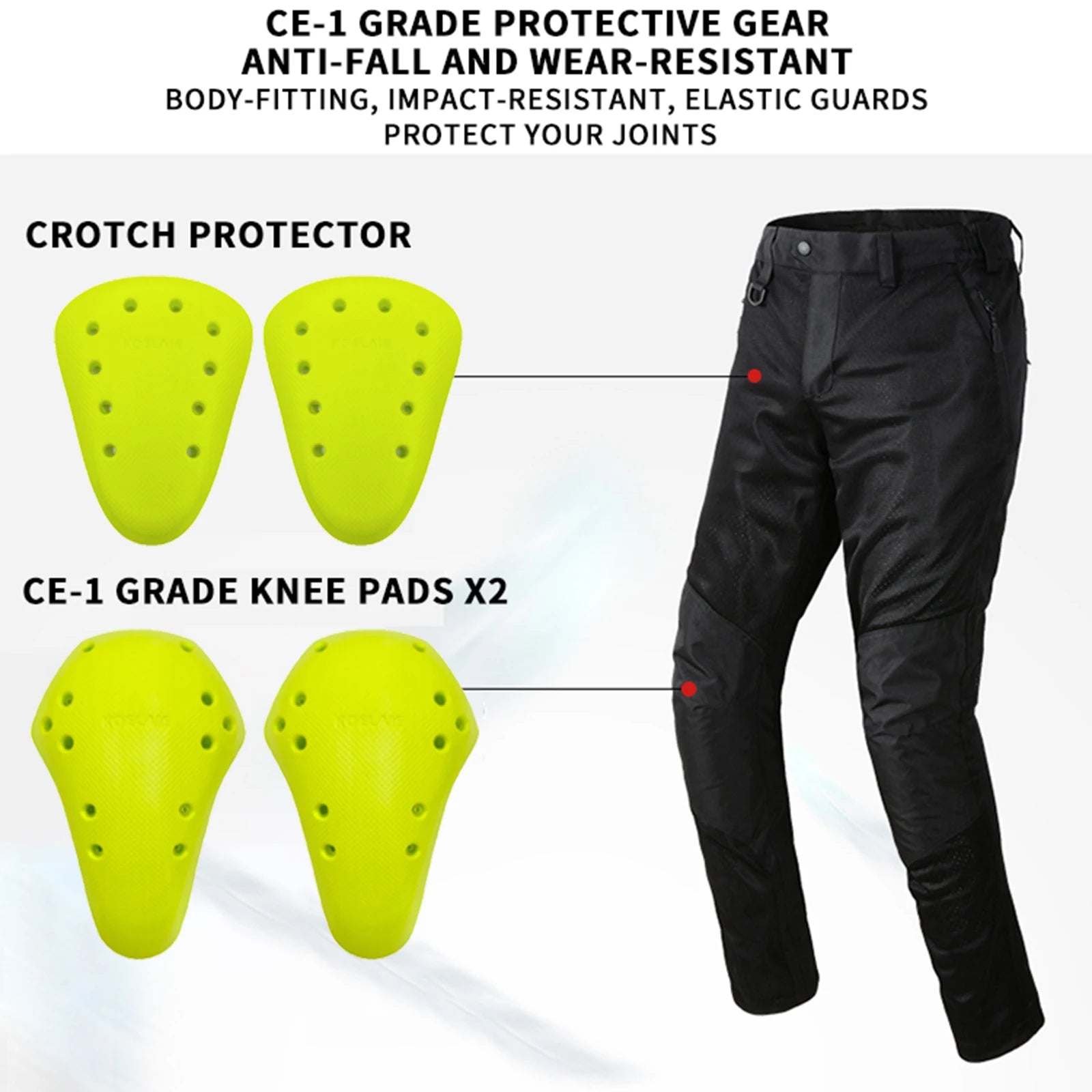 VEMAR Motorcycle Riding Pants – CE Level 2 Knee Pads, 3M Thinsulate Insulation, Magnetic Closure, Waterproof