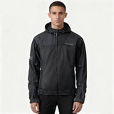 VND Motorcycle Touring Riding Jacket – Cordura, CE Level 2 Armor Included, Detachable Hood