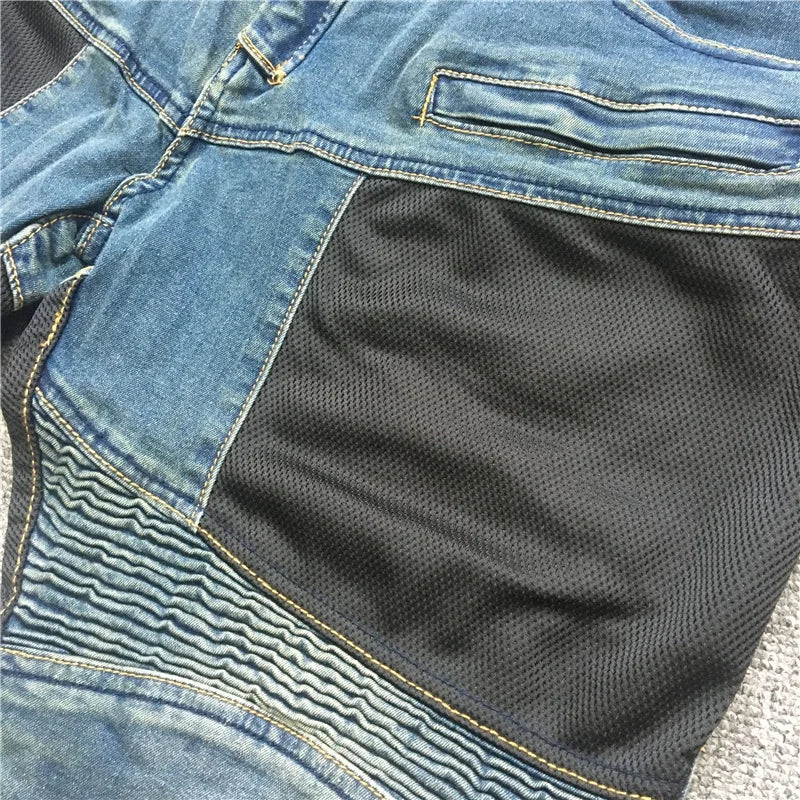 MJMOTO Motorcycle Riding Jeans – Protective Denim Pants with Removable CE Pads