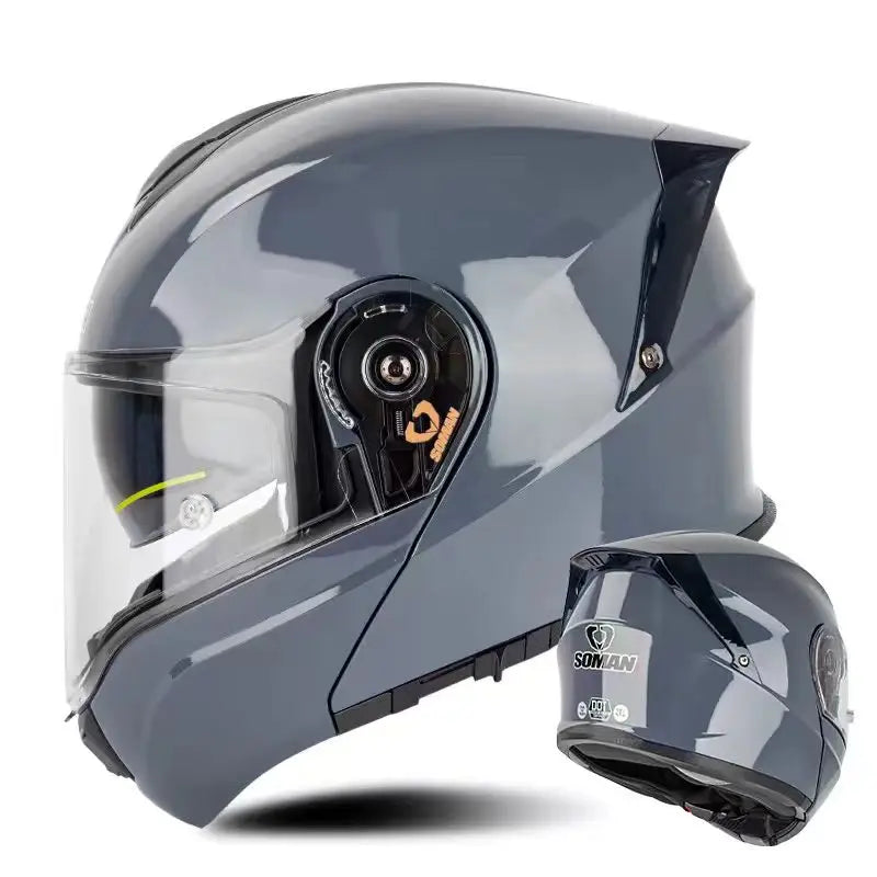 SOMAN SM965 Flip-Up Motorcycle Helmet – Double Visor Riding Protection