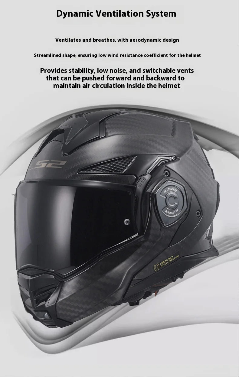 LS2 FF901 Solid Full Face Motorcycle Helmet – Dual Visor, ECE Approved, All-Season Protection