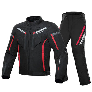 Black Motorcycle Riding Suit
