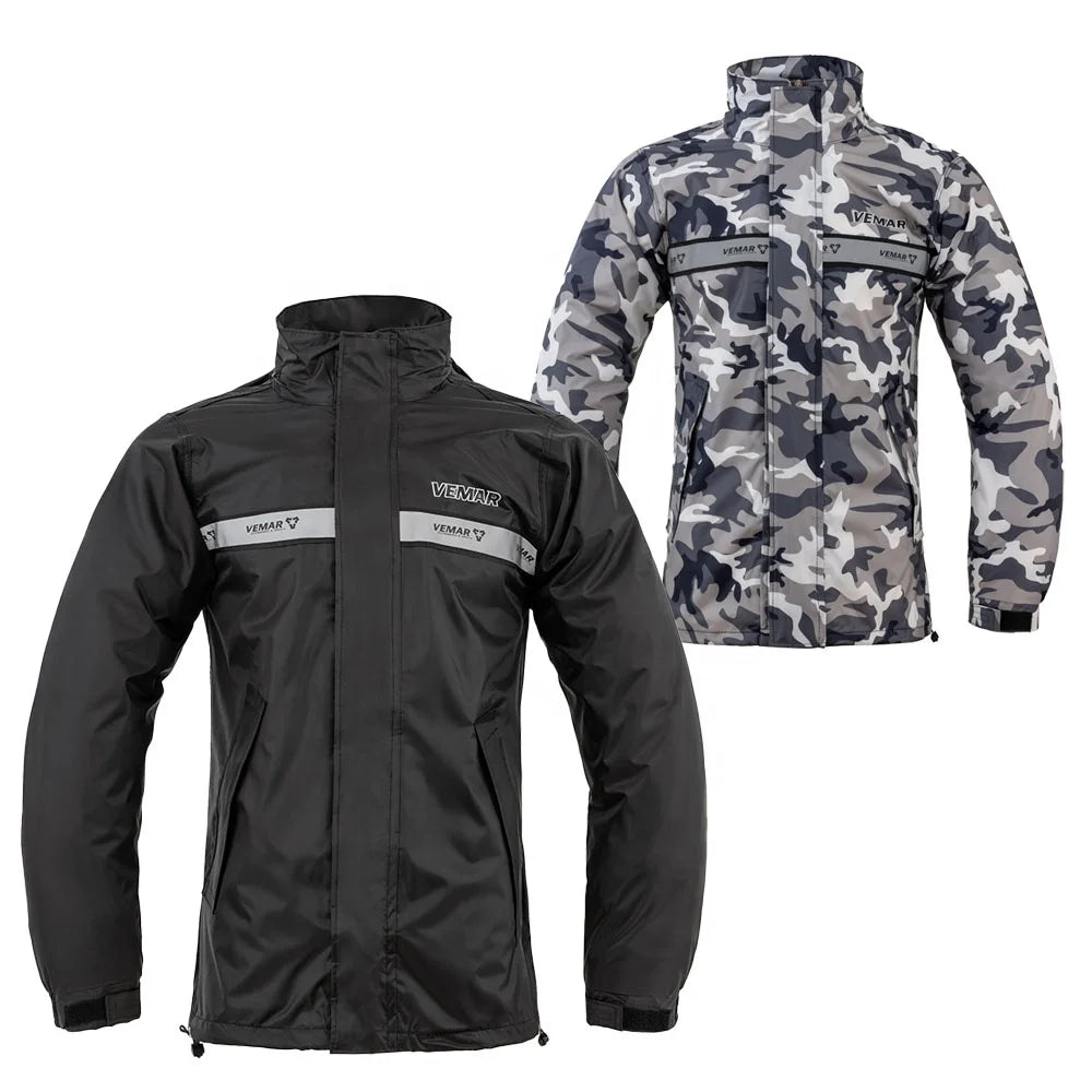 VEMAR Lightweight Motorcycle Raincoat – Waterproof, Windproof Riding Jacket (A-883)