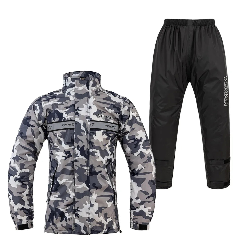 VEMAR Lightweight Motorcycle Raincoat – Waterproof, Windproof Riding Jacket (A-883)