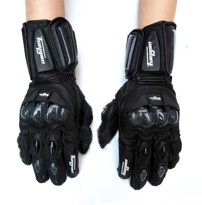 Genuine Leather Full Finger Motorcycle Riding Gloves