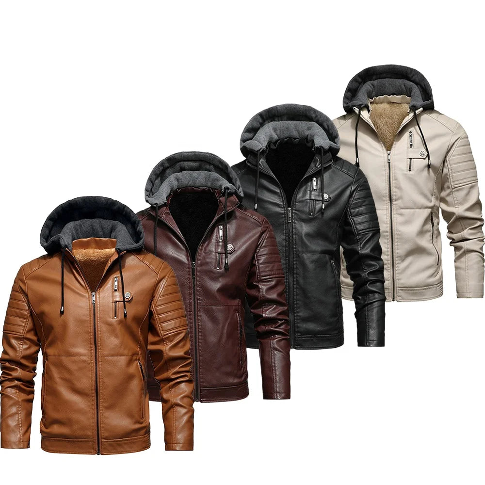 MJMOTO MJ-J1002 Casual Vintage Moto Leather Jacket
