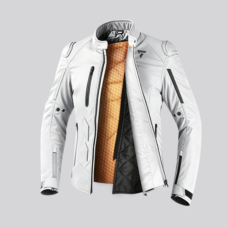 TKNE GP1 CE-Certified Motorcycle Riding Jacket – Unisex, TÜV Rheinland Tested, ESA Armour, Detachable Liner, Ventilated