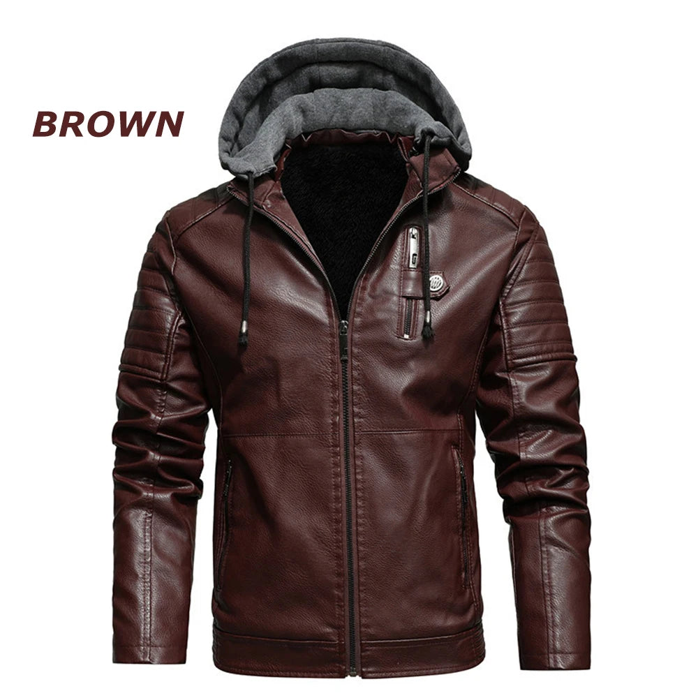 MJMOTO MJ-J1002 Casual Vintage Moto Leather Jacket