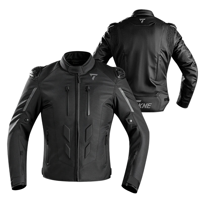 TKNE GP1 CE-Certified Motorcycle Riding Jacket – Unisex, TÜV Rheinland Tested, ESA Armour, Detachable Liner, Ventilated