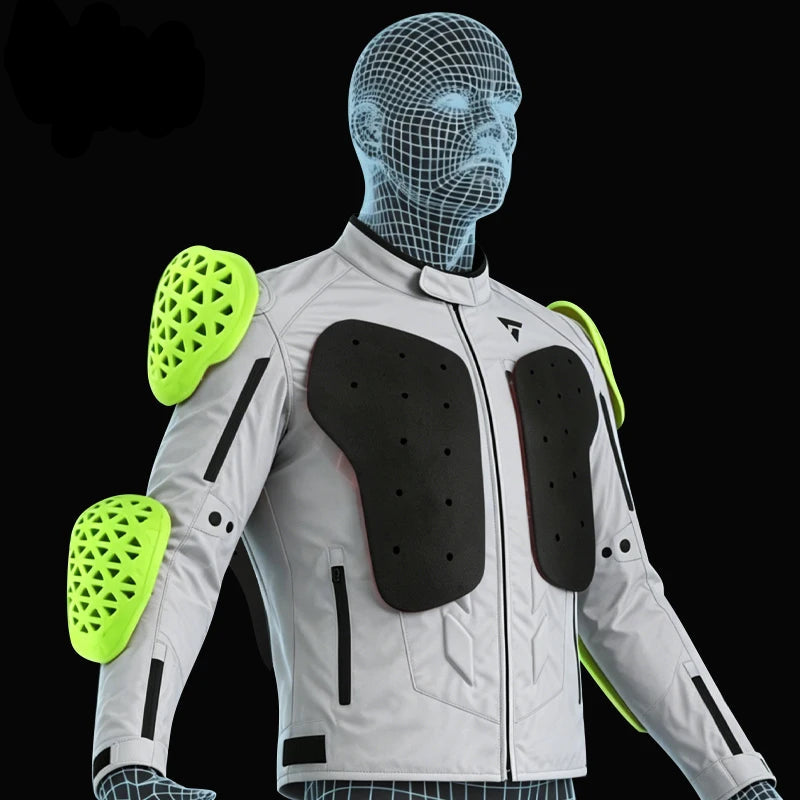 TKNE GP1 CE-Certified Motorcycle Riding Jacket – Unisex, TÜV Rheinland Tested, ESA Armour, Detachable Liner, Ventilated