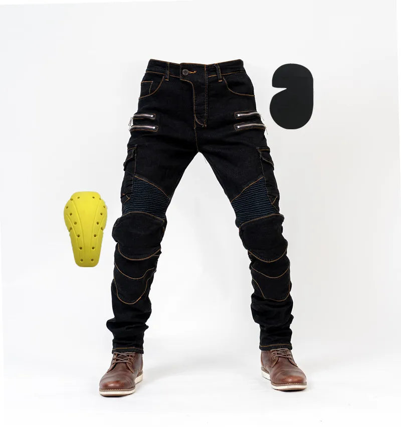 Motorcycle Riding Jeans – CE Protective, Breathable, All-Season Biker Pants