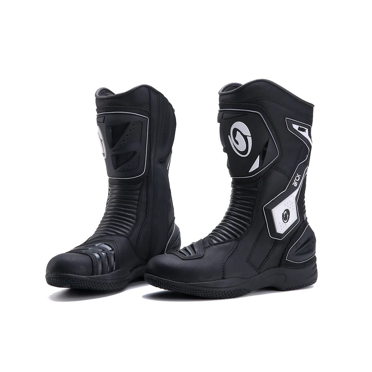 ARCX L60566 Pro Street Moto Racing Boots FULL GRAIN COWHIDE
