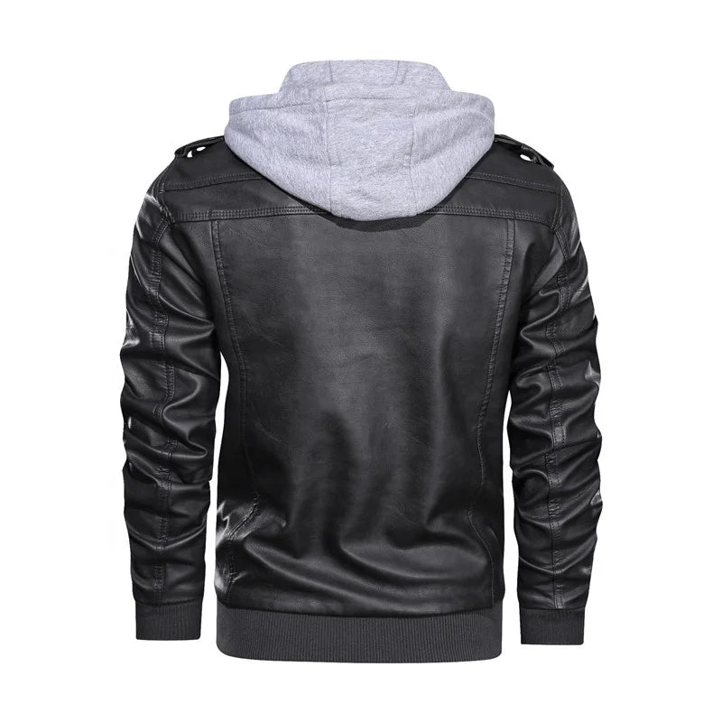 MJMOTO MJ-J2907 Leather Motorcycle Racing Jacket