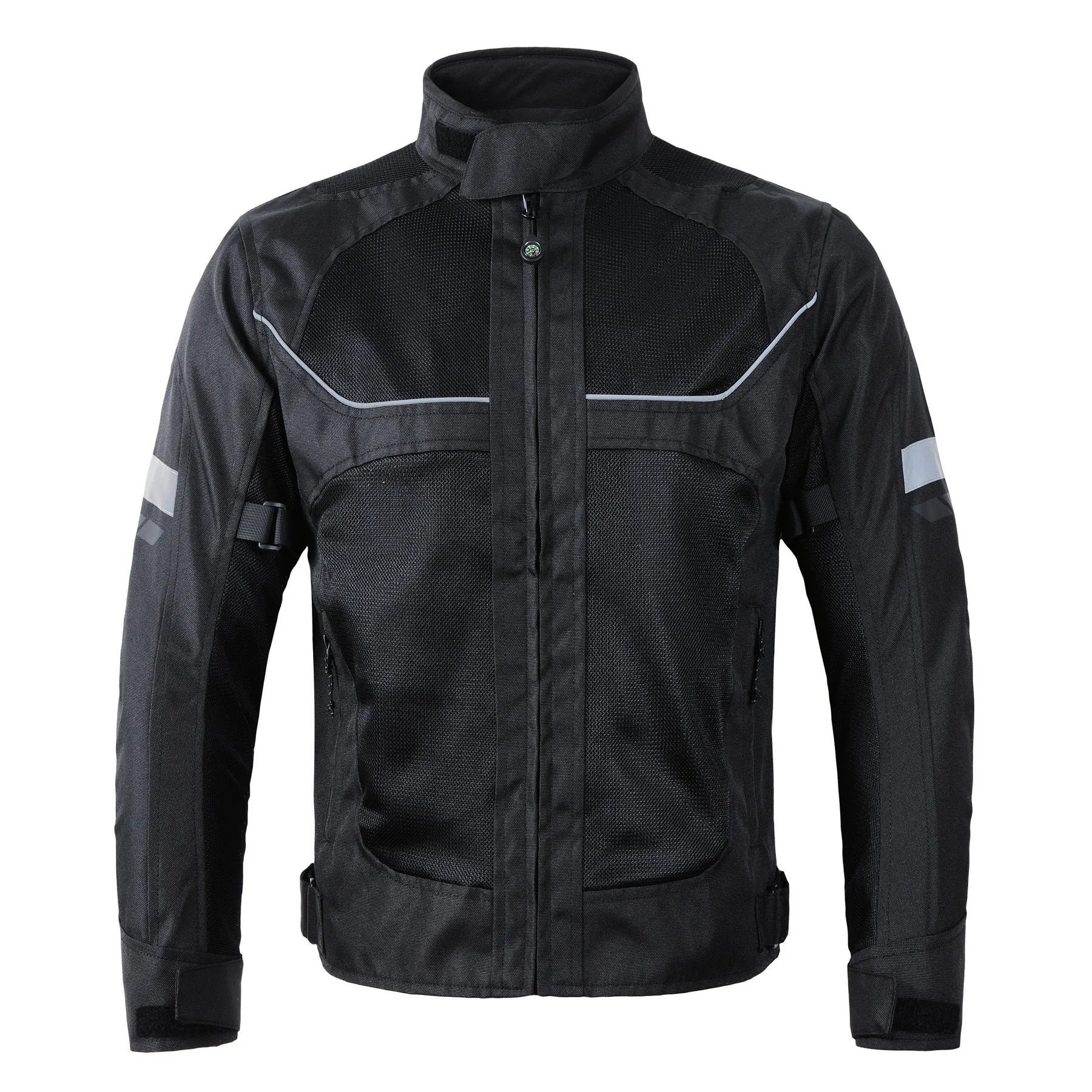 VEMAR Summer Breathable Motorcycle Jacket – CE Shoulder + Elbow Pads, Oxford + Mesh, Full-Body Reflective