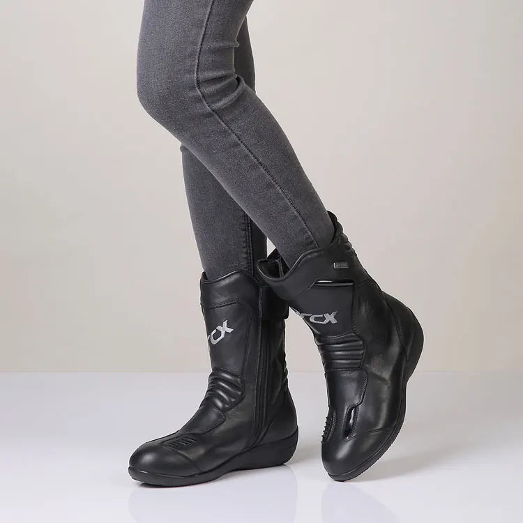 ARCX L60608 Women's Genuine Leather Waterproof Motorcycle Boots