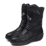 ARCX Women's Genuine Leather Waterproof Motorcycle Boots – Full-Grain Cowhide, Composite Toe, Waterproof Membrane, Mid-Calf