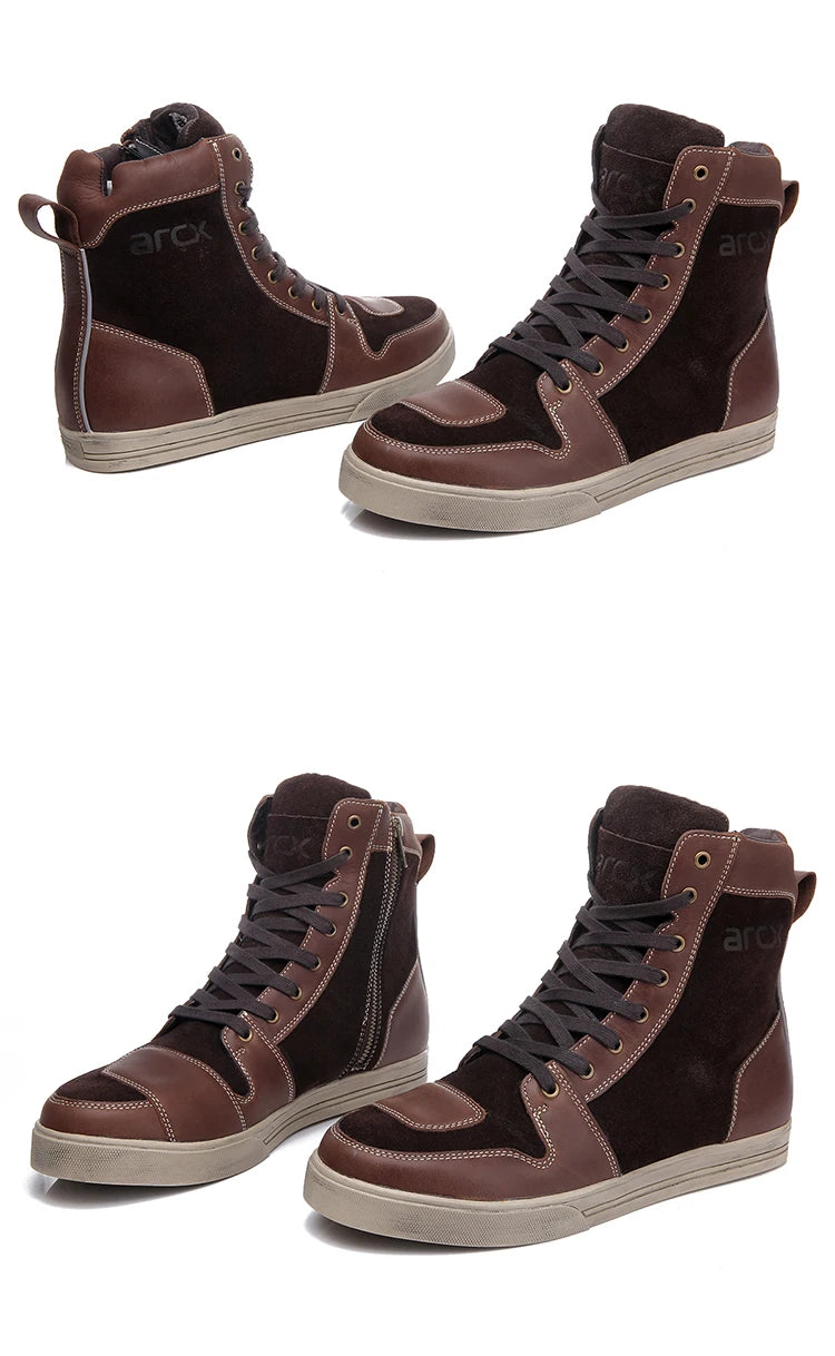ARCX Leather Motorcycle Boots – Waterproof Urban Motorcycle Sneaker Boots