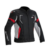 First Fiber Men's Motorcycle Riding Jacket – Abrasion-Resistant Oxford, Mesh Ventilation, External Sliders, TPU Shoulder