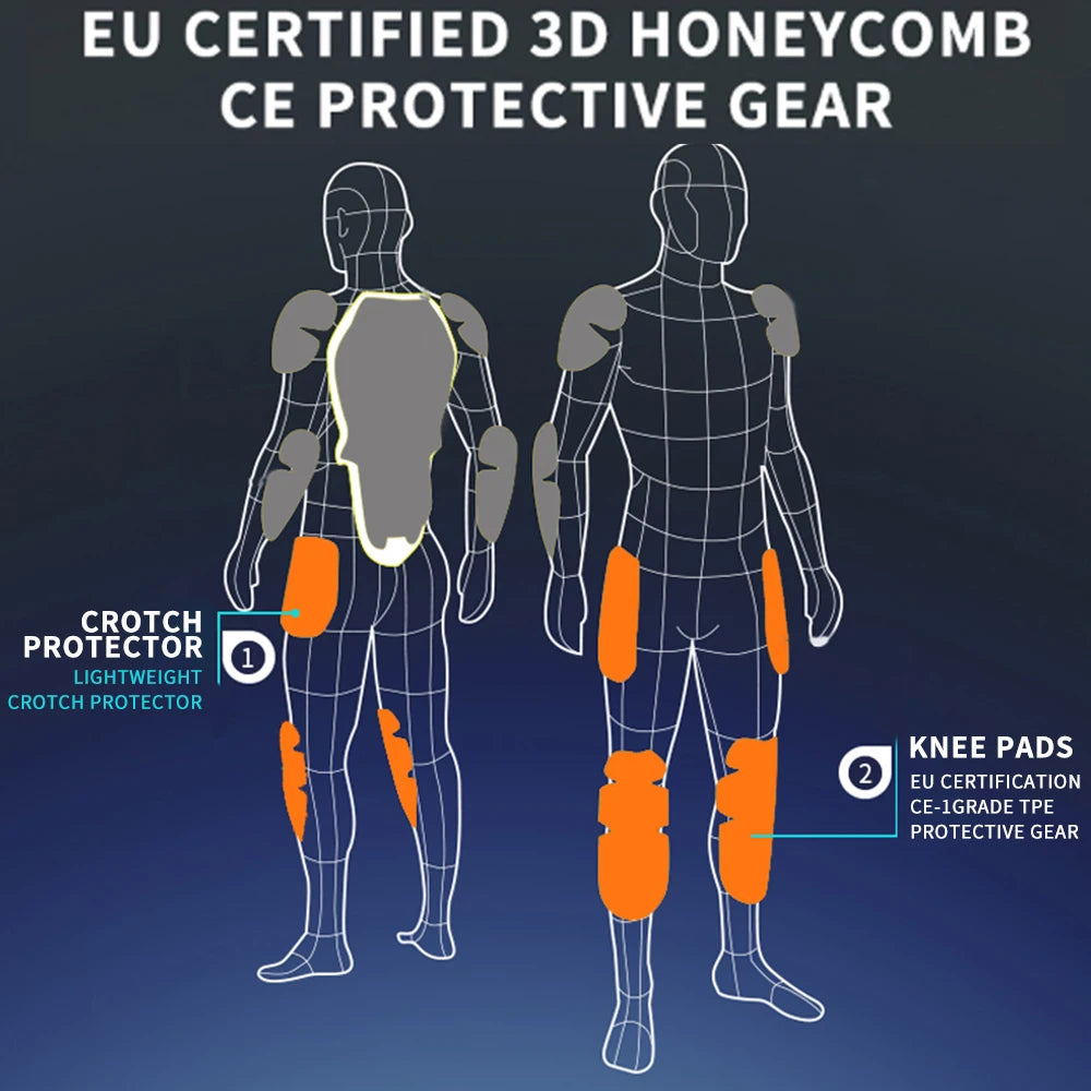 VEMAR Motorcycle Riding Pants – CE Level 2 Knee Pads, 3M Thinsulate Insulation, Magnetic Closure, Waterproof