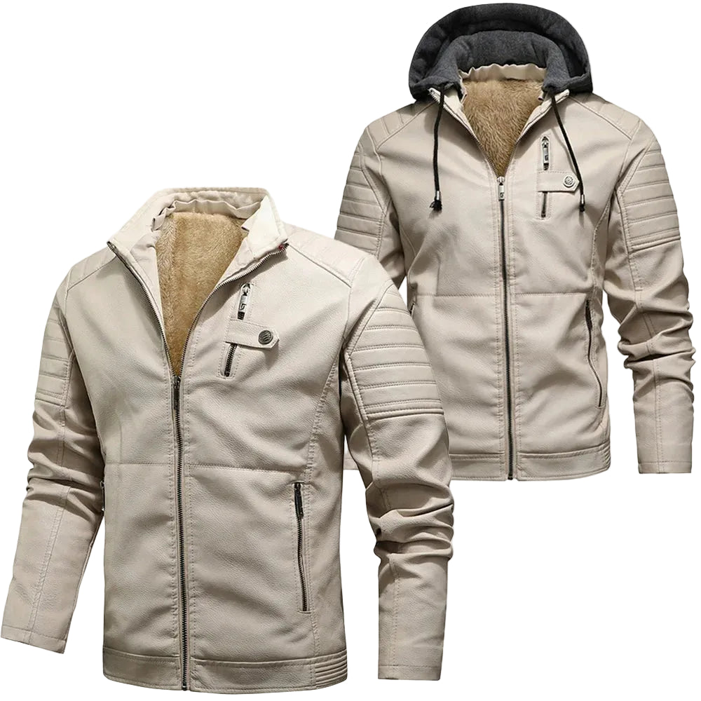 MJMOTO MJ-J1002 Casual Vintage Moto Leather Jacket