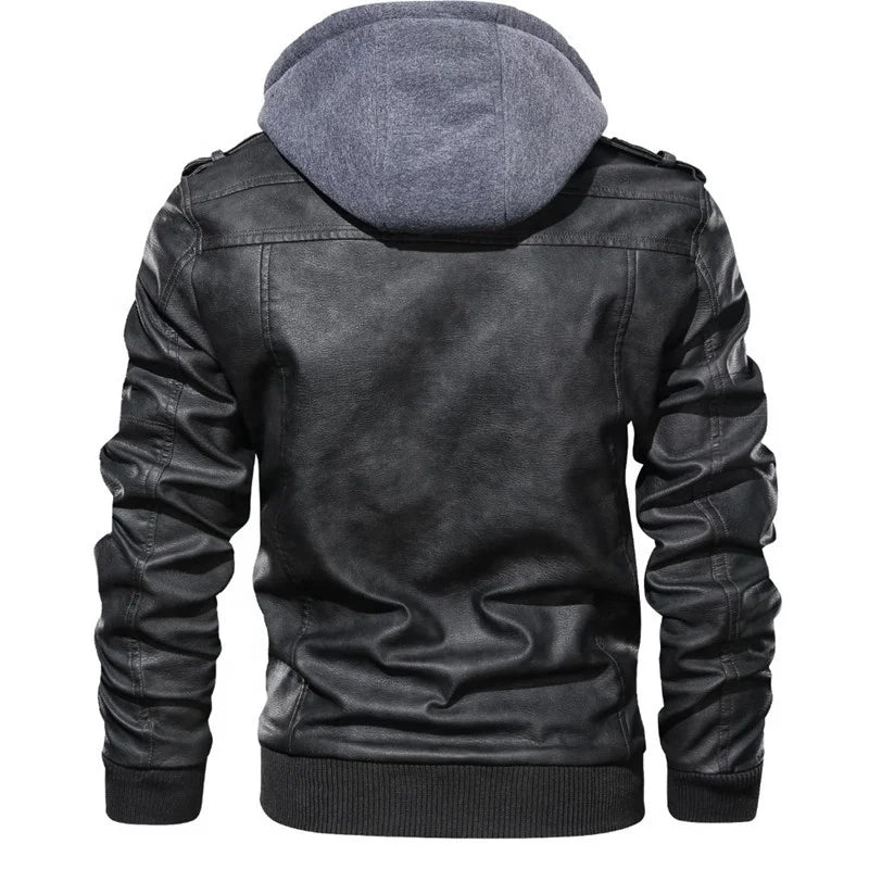 MJMOTO MJ-J2907 Leather Motorcycle Racing Jacket