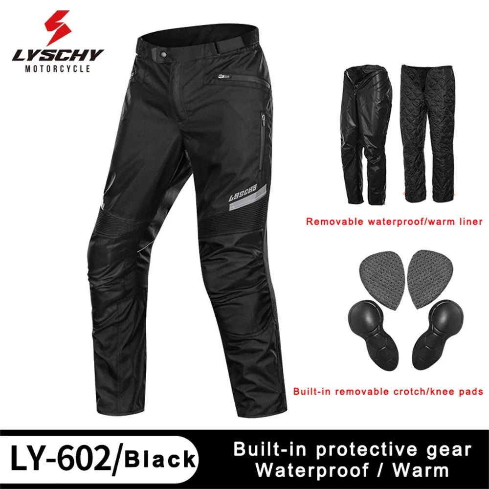 CE Protective Motorcycle Riding Pants – Waterproof, Windproof, All-Season Biker Trousers