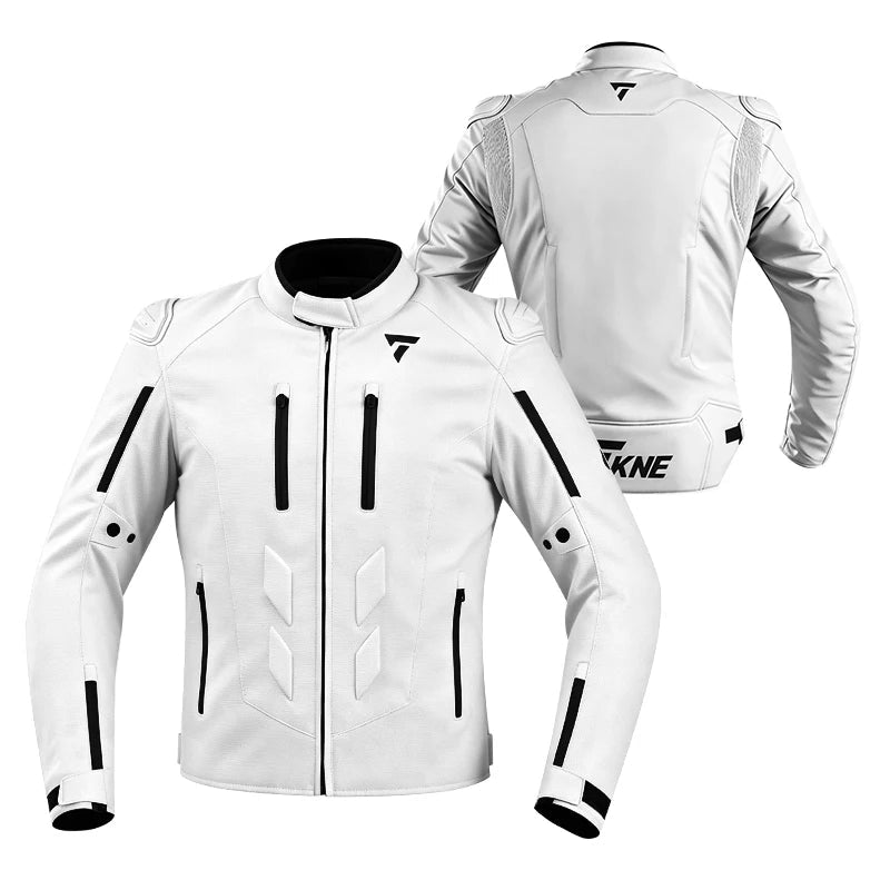 TKNE GP1 CE-Certified Motorcycle Riding Jacket – Unisex, TÜV Rheinland Tested, ESA Armour, Detachable Liner, Ventilated