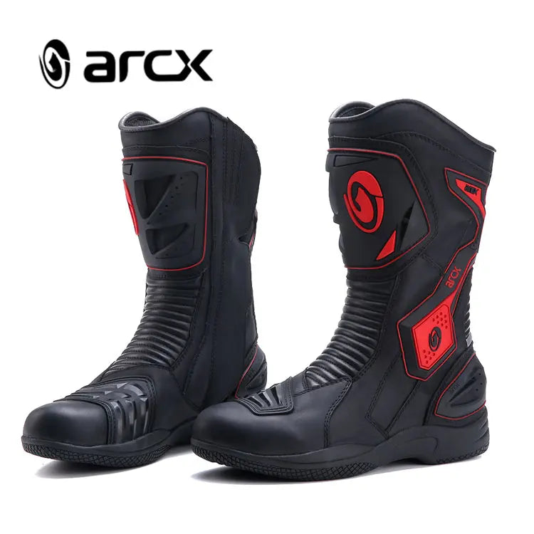 ARCX L60566 Pro Street Moto Racing Boots FULL GRAIN LEATHER