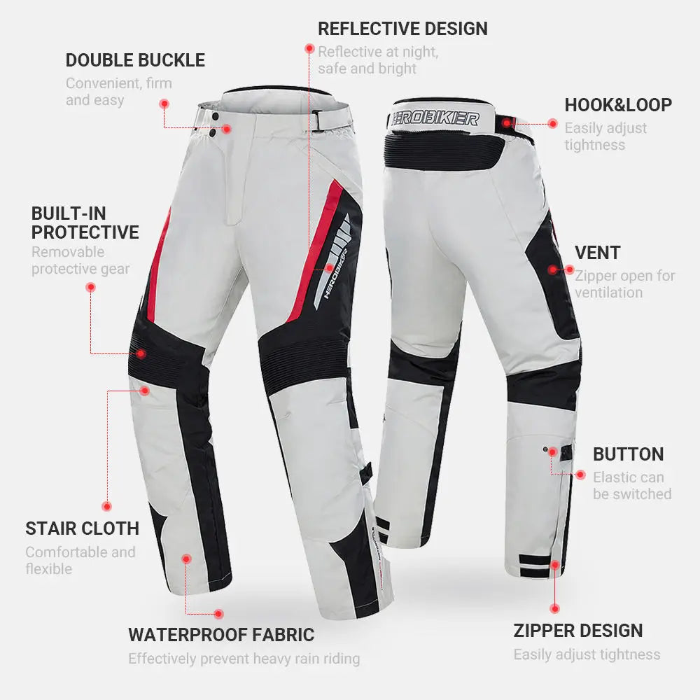 Ghost Racing Waterproof Protective Motorcycle Jacket – 600D Oxford, Removable Waterproof Membrane + Thermal Liner, 5-Point Padding