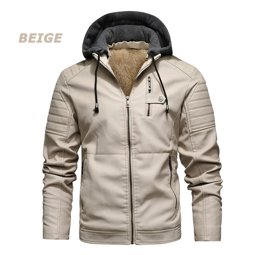 MJMOTO MJ-J1002 Casual Vintage Moto Leather Jacket