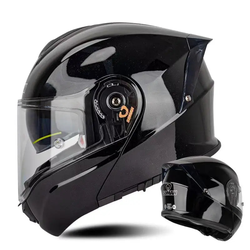 SOMAN SM965 Flip-Up Motorcycle Helmet – Double Visor Riding Protection